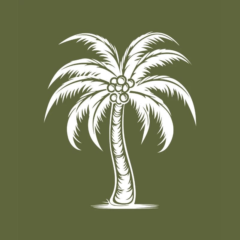 Palm tree holiday symbol silhouette