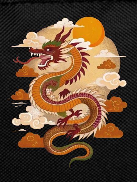 Chinese Dragon in Sunset