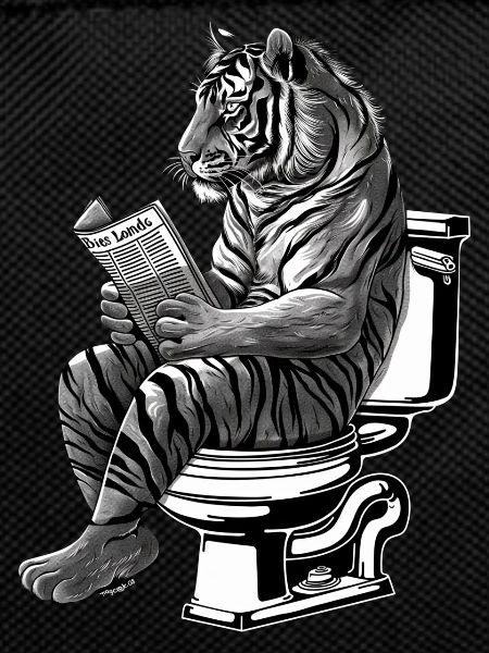 Tiger on toilet