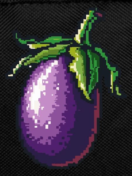 Eggplant Pixel Icon