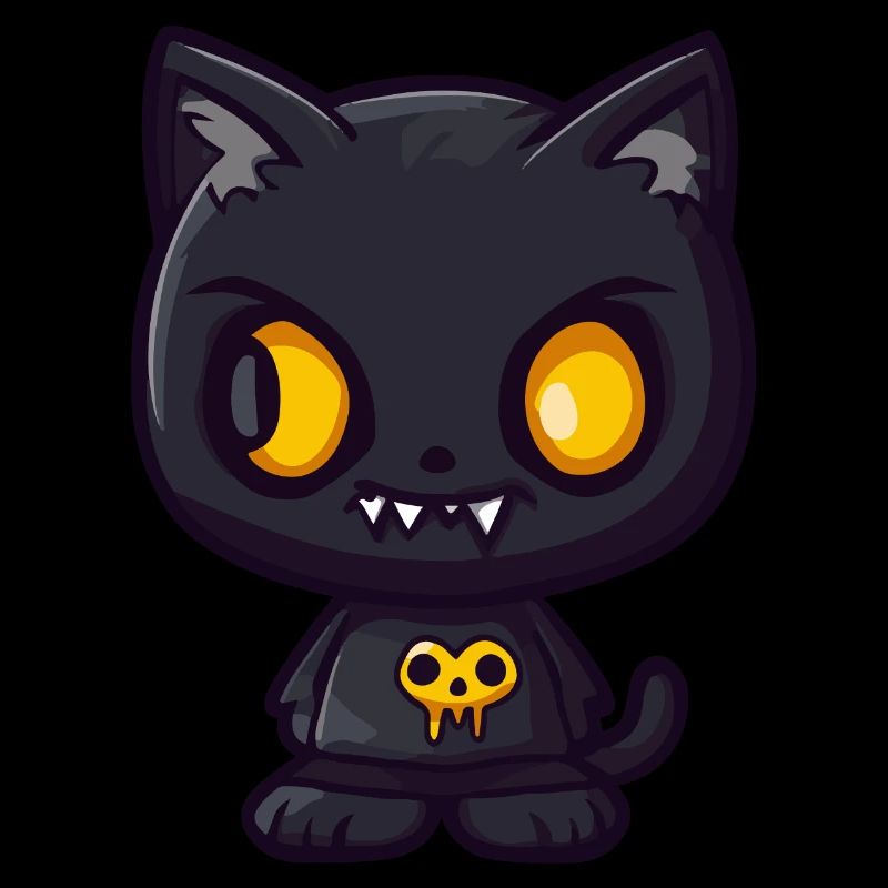 Chat Halloween Bande dessinée drôle