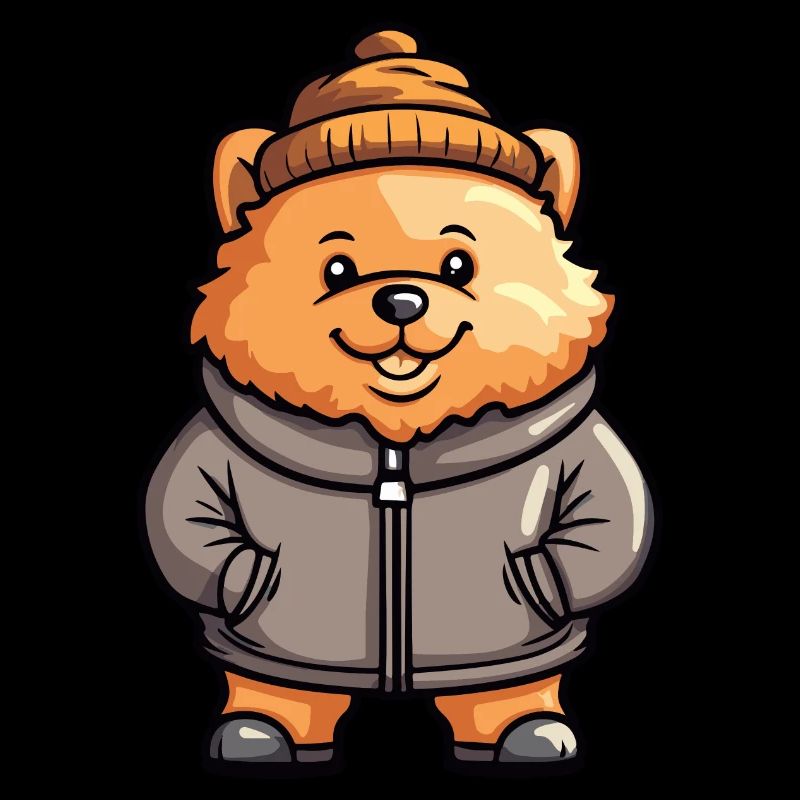 Chow Chow Dog Winter