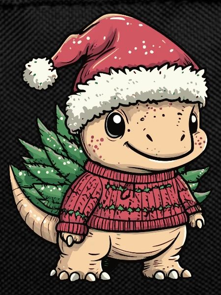 Dinosaur stegosaurus Christmas Comic