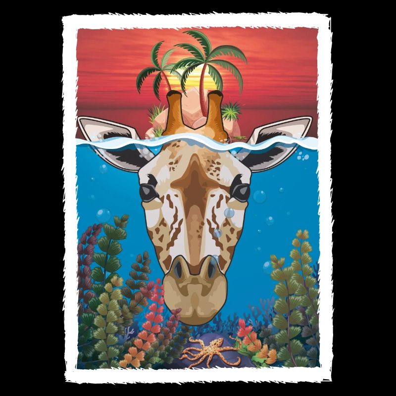 Giraffe unter Wasser 2