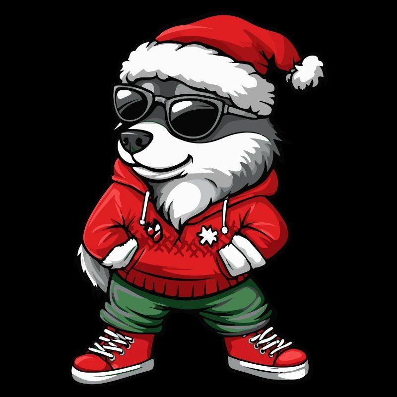 Husky Dog Christmas X-Mas