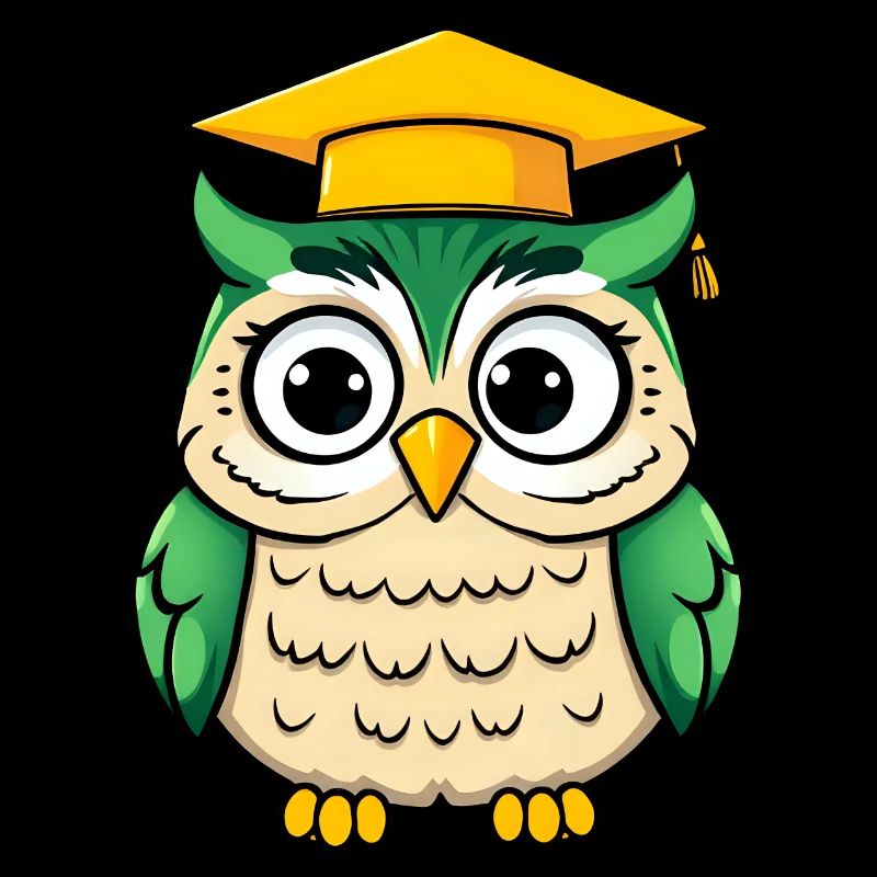 Wise Owl Graduates in Vibrant Green