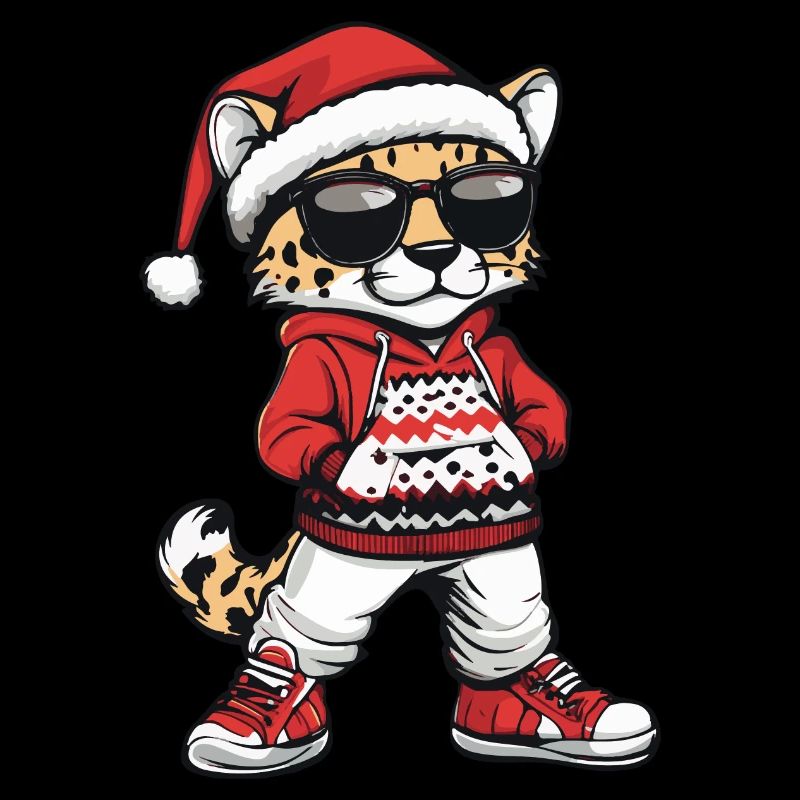 Cheetah Christmas Ugly Christmas