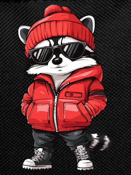 Raccoon Winter Comic