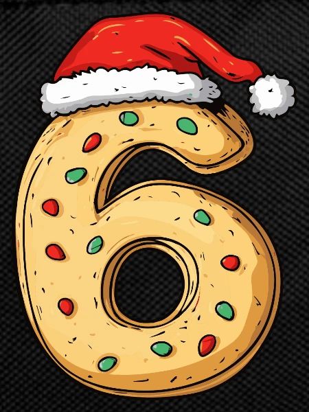 6 Number Christmas Biscuit