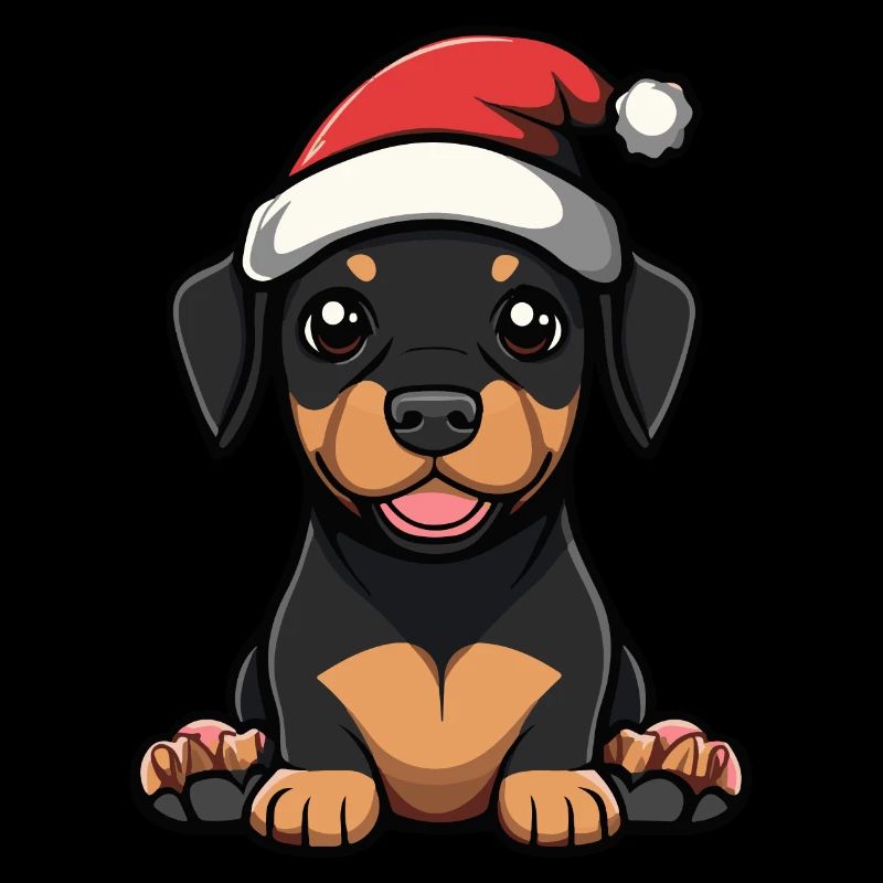Dobermann Hund Weihnachten