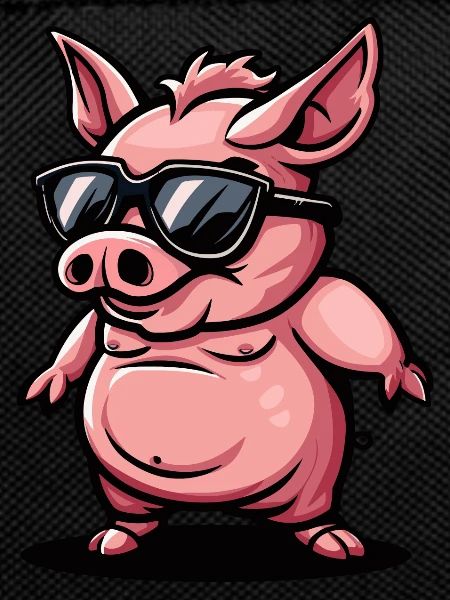 Pig Comic Cool Sow