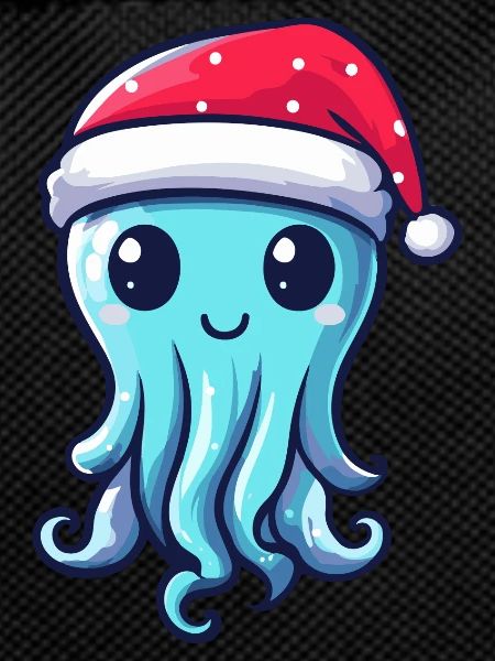 Méduse Noël mignon
