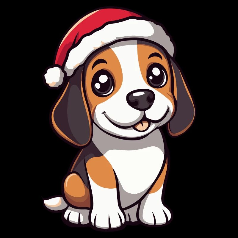 Beagle chien Noël mignon