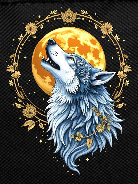 Heart Line Wolf - Moon Art