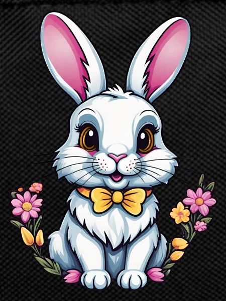 Bunny with flowers