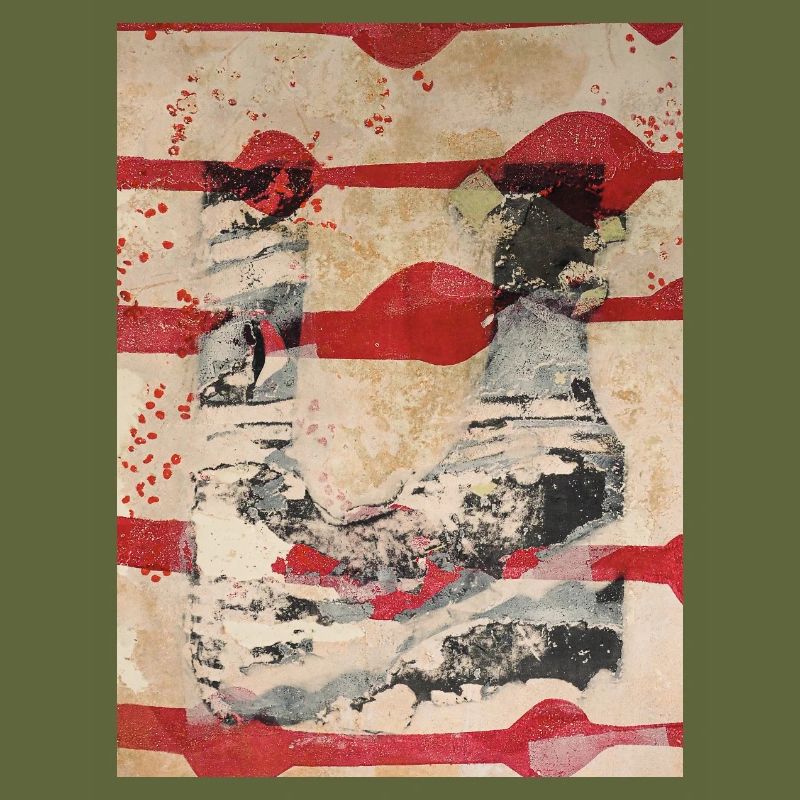 Gelli Print Kunstdruck moderne kunst untergehen