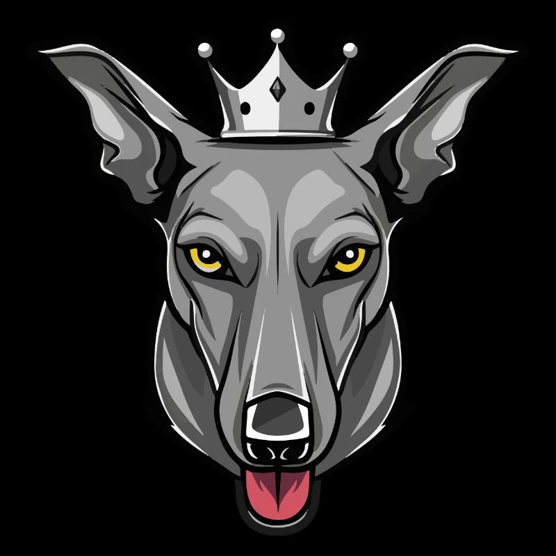 Greyhound Hund Krone