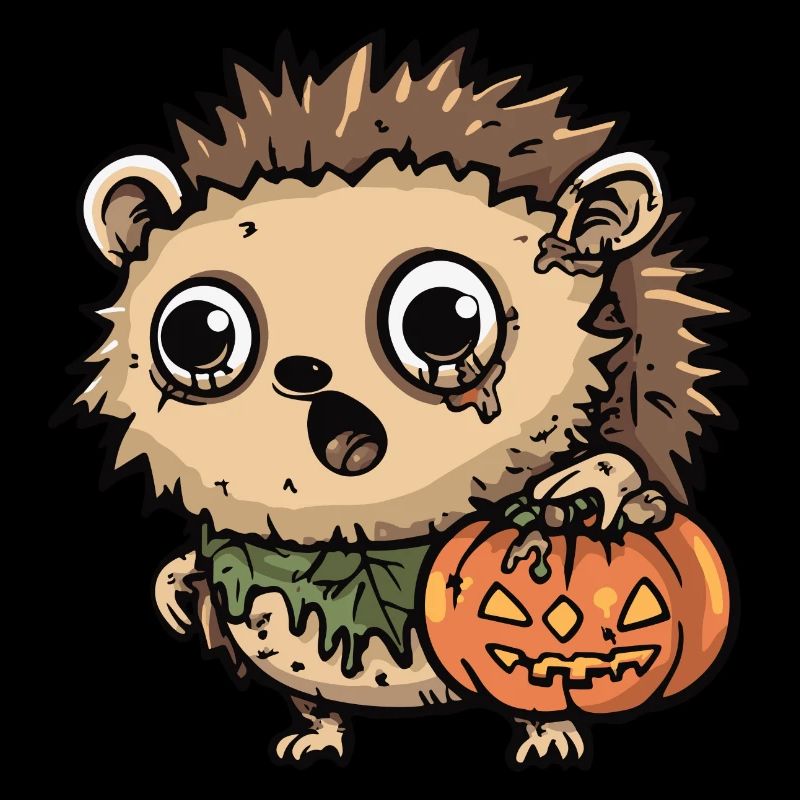 Igel Halloween Comic Lustig