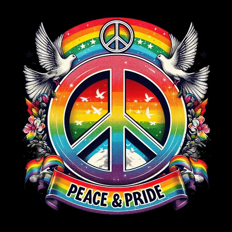 Mois de la fierté LGBT Peace and Pride Design