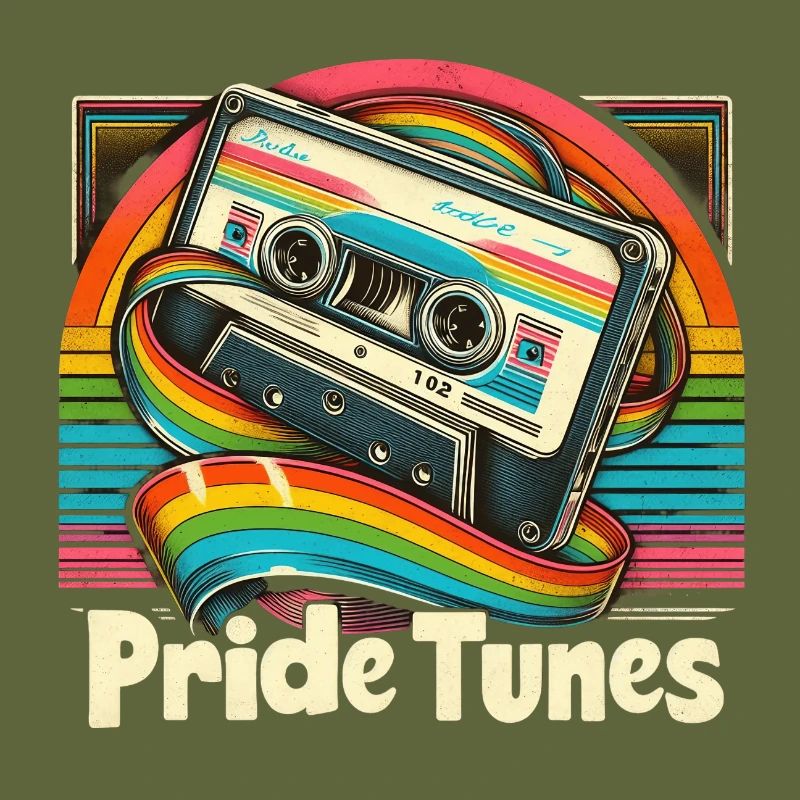 Conception de cassette rétro Pride Tunes