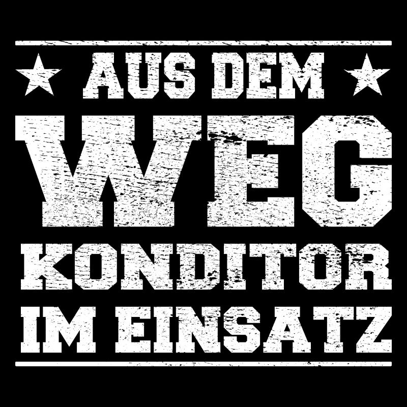 Aus dem Weg Konditor im Einsatz Design