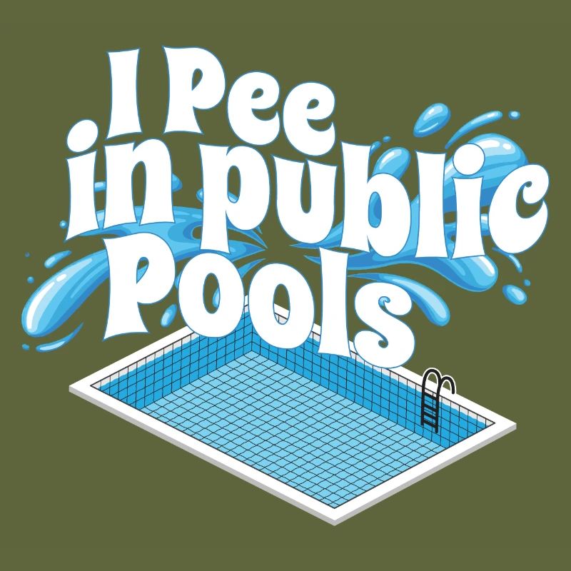 I Pee In Pools Funny Peeing In Pools Swiming