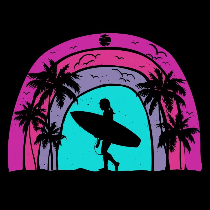 Surf retro sunset