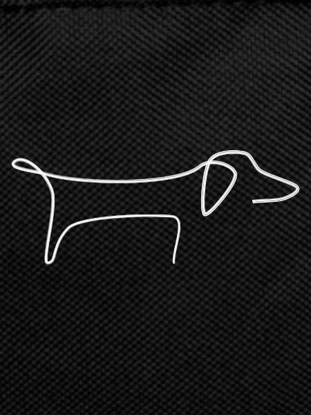 Dachshund line art dog stroke