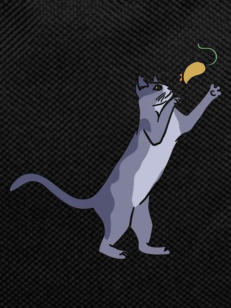 Cat with mouse