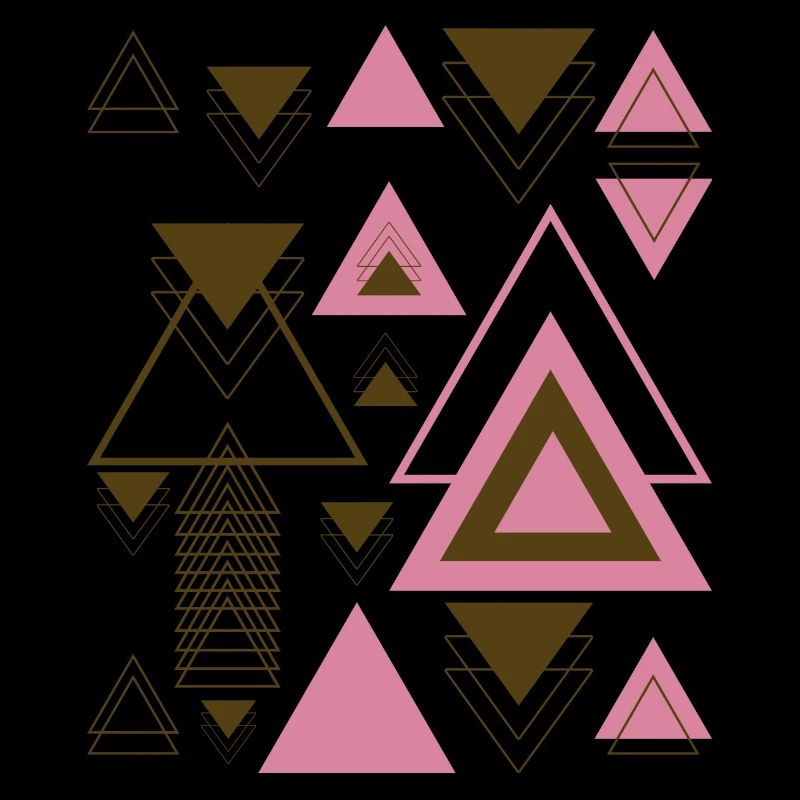 Triangles Geometry Minimalist Rose Gold
