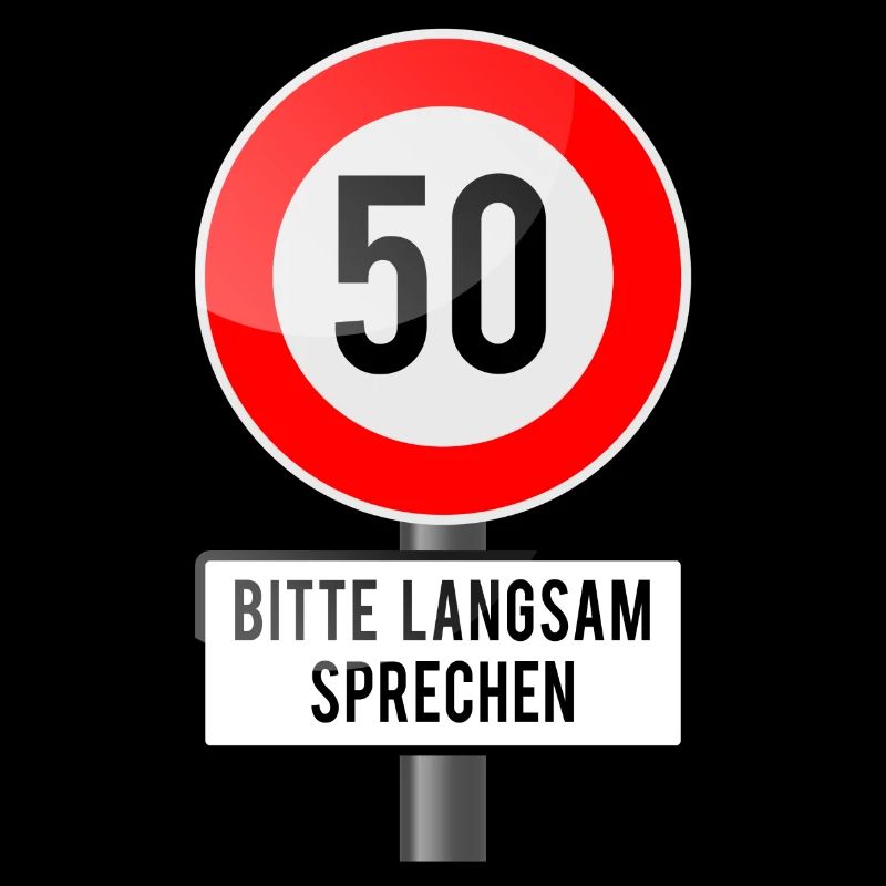50 Jahre Schild langsam