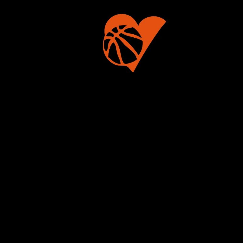 basketball zipper heart zip closure