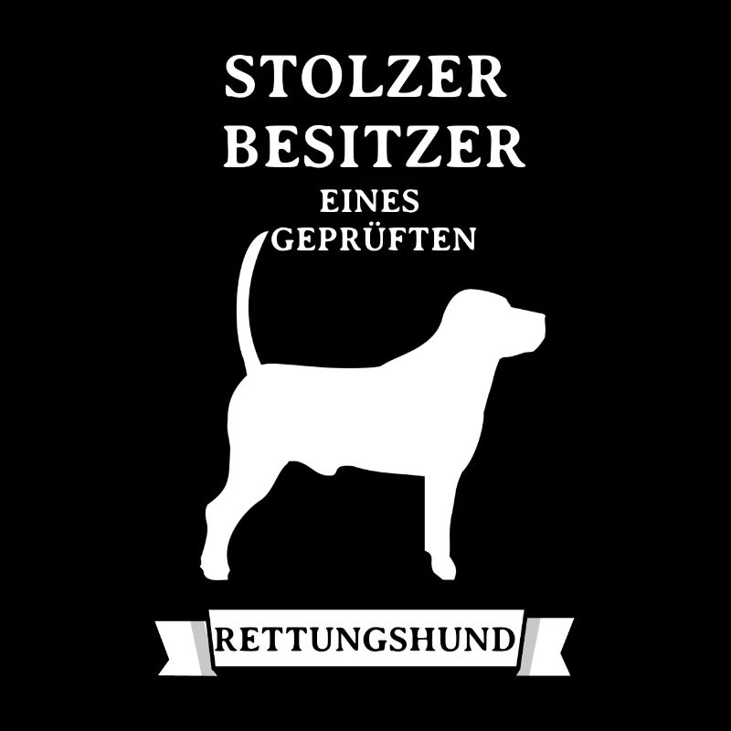 Stolzer Besitzer Rettungshund