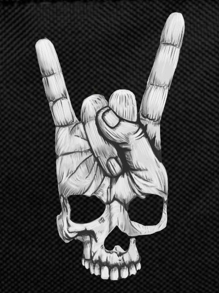 Rock On Hand-Skull