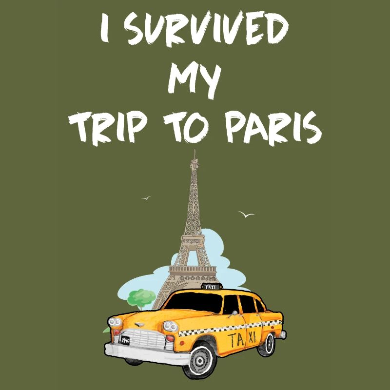 Paris Souvenir Eiffel Tower I survived my trip