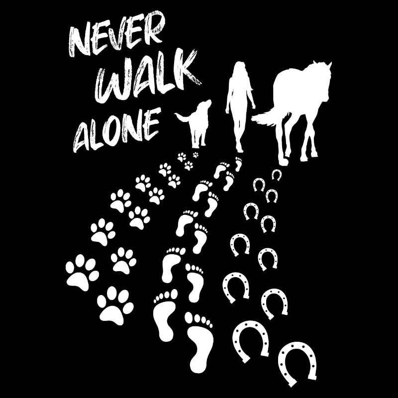 Ne marchez jamais seul Cheval et chien