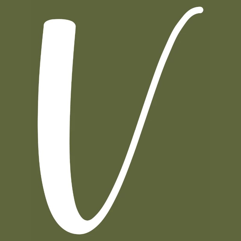 Calligraphie, initiale V