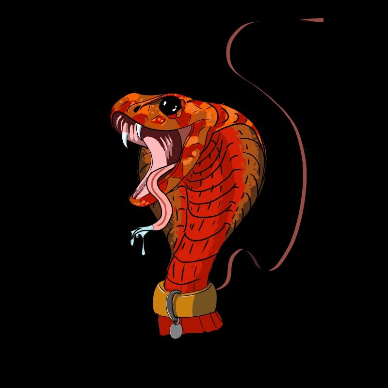 Cobra en laisse