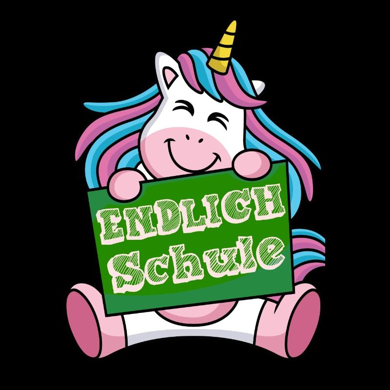 Schulstart Einhorn Endlisch Schule T-shirt