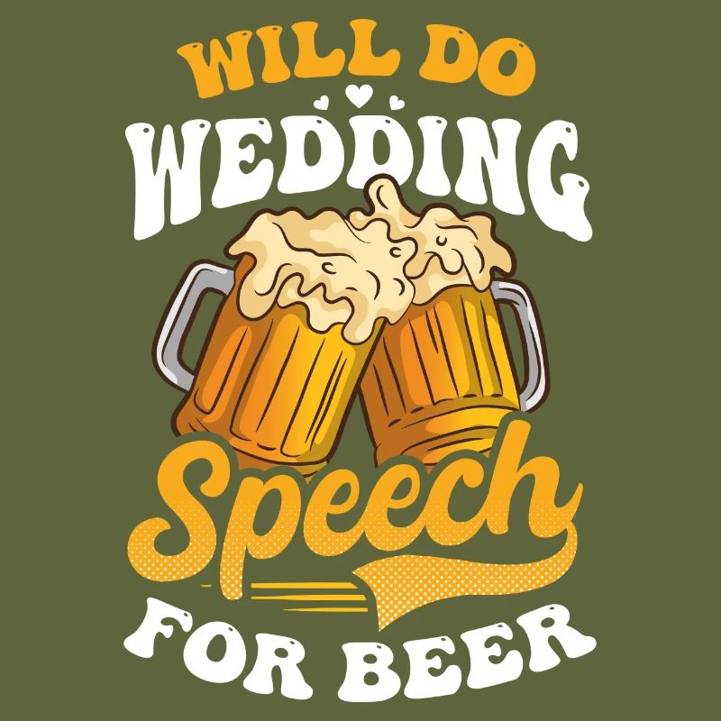 Der Redner wird eine Hochzeitsrede für Bier halten