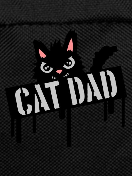 Cat Father Stamp Logo