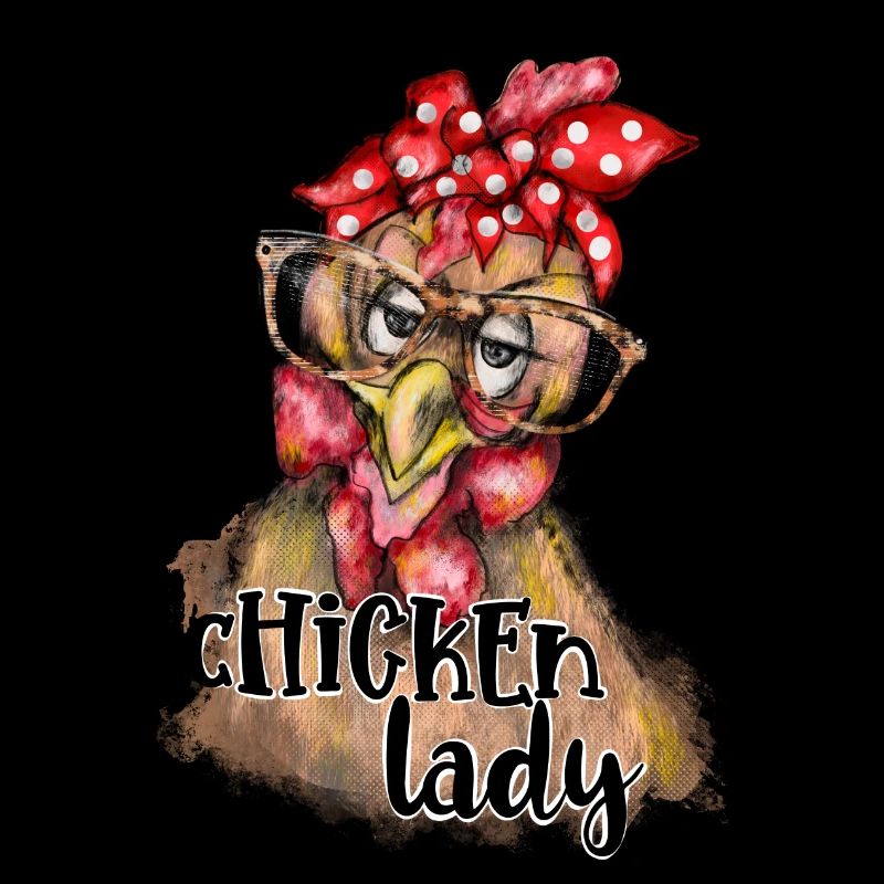 Crazy chicken lady Drôle de conception de ferme