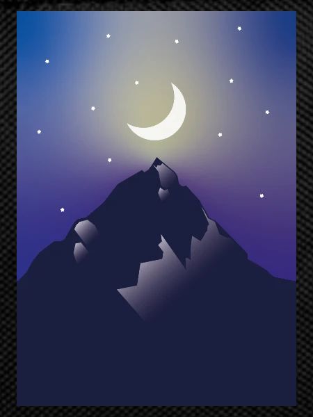 Mountain in the moonlight
