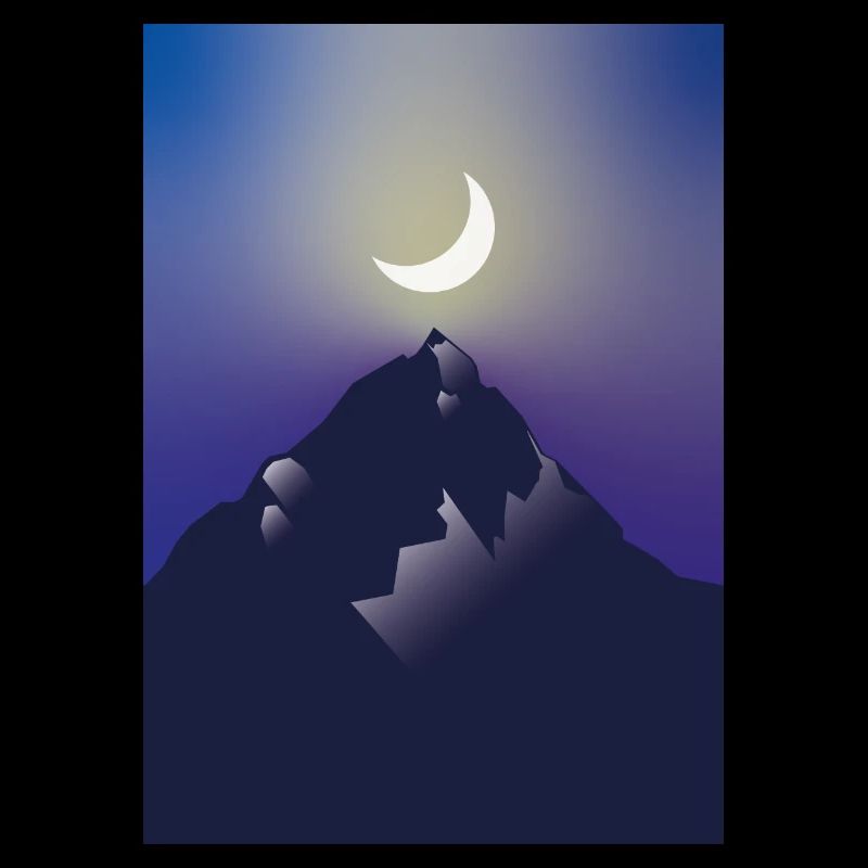 Mountains in the moonlight