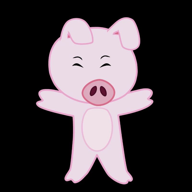 Süßes Schwein ganz rosa