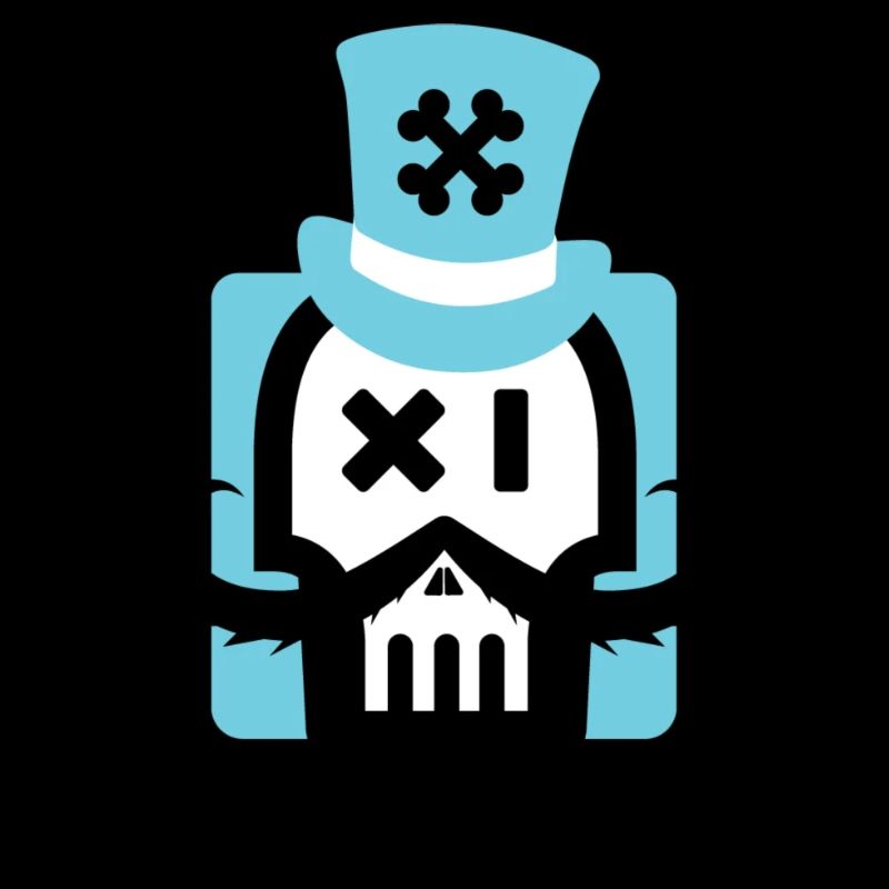 Bartschädel blau