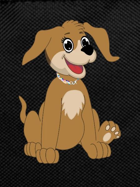 Seated dog - beige