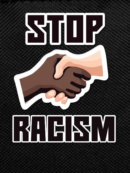 Stop Racism Hand shake black