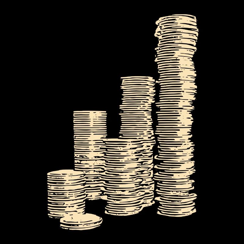 Coin Stack - Digital Illustration