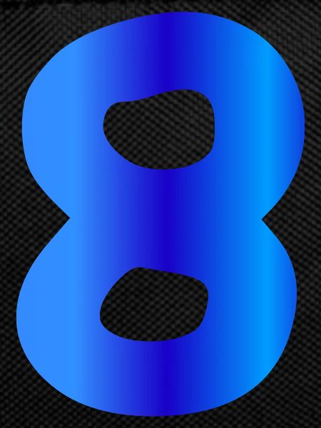 8 years birthday blue